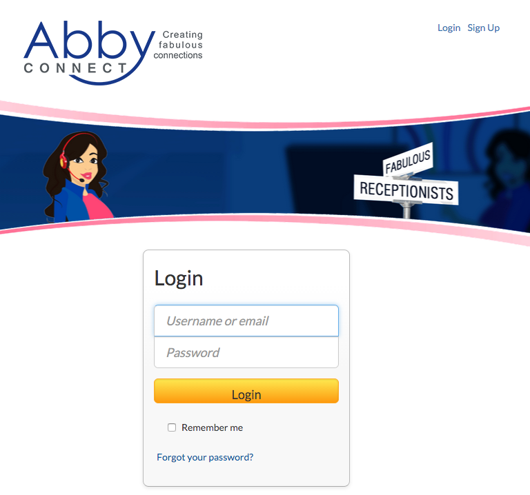  AbbyConnect portal screenshot